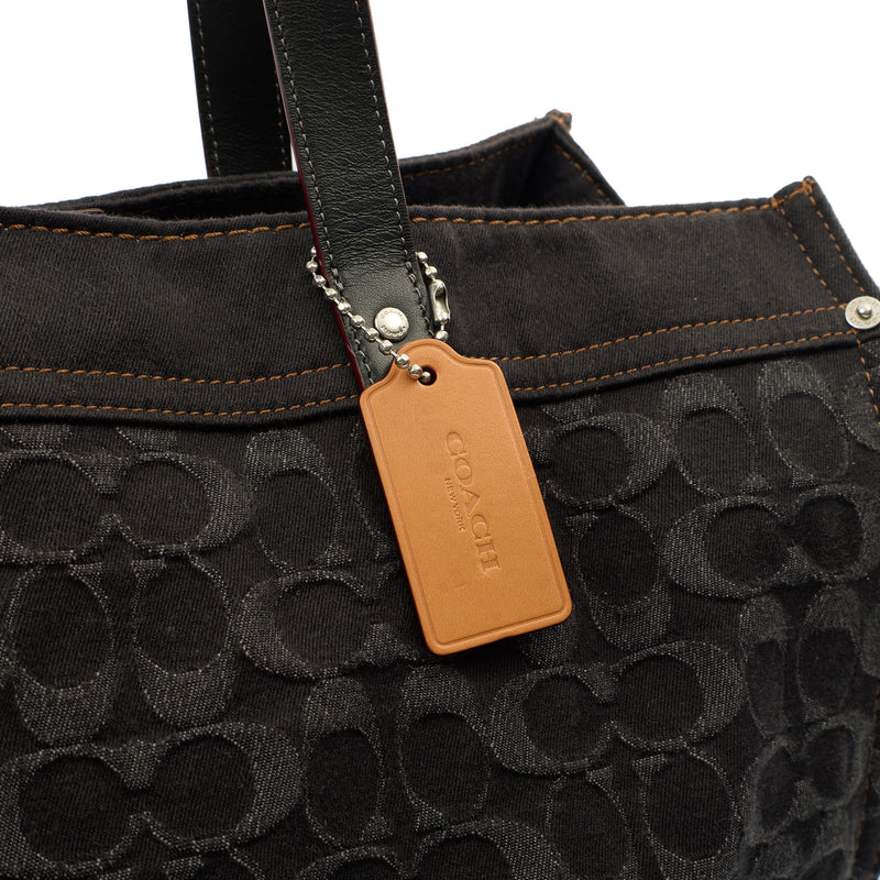 Picture of Coach Tote Field Tote in Black, Denim