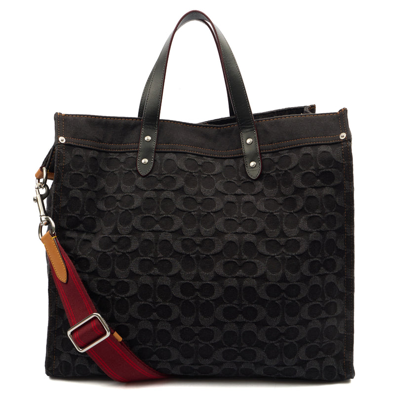 Picture of Coach Tote Field Tote in Black, Denim