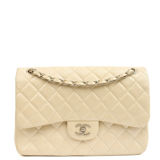 Picture of Chanel Shoulder Bag Classic Double Flap - Large in Neutral, Caviar Leather