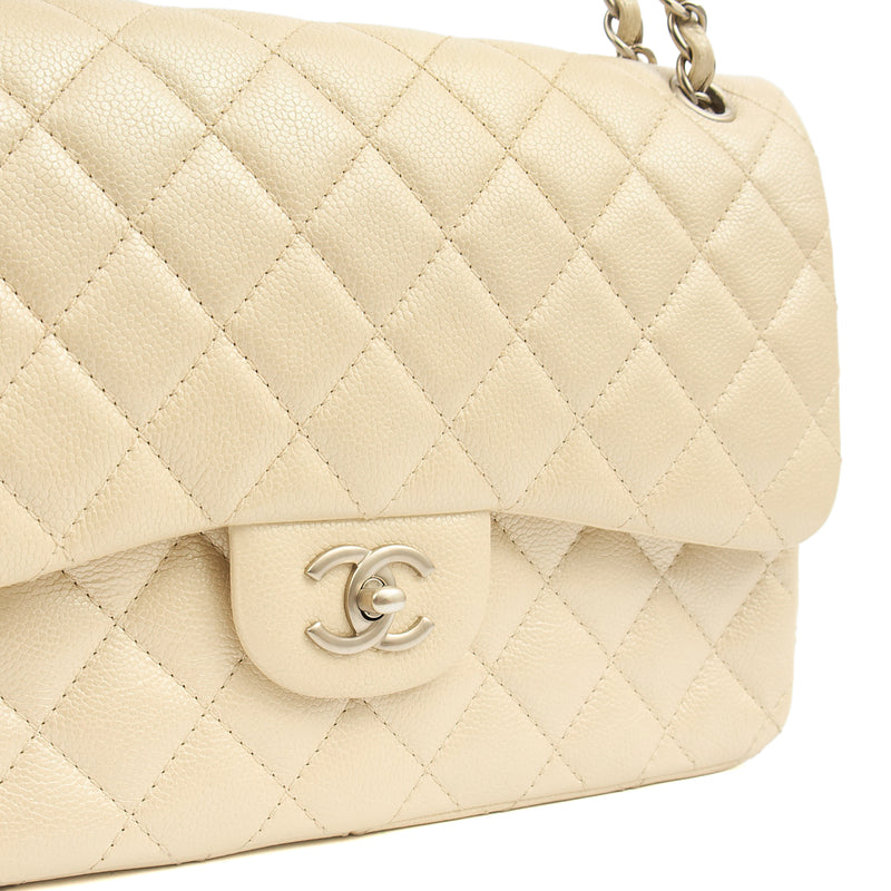 Picture of Chanel Shoulder Bag Classic Double Flap - Large in Neutral, Caviar Leather