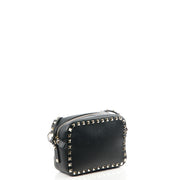 Picture of Valentino Cross Body Rockstud Crossbody Bag - Small in Black, Calfskin