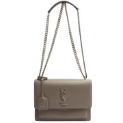 Picture of Saint Laurent Shoulder Bag Sunset - Medium in Grey, Leather