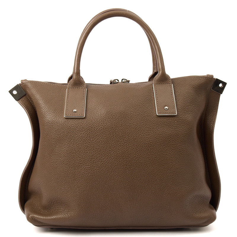 Picture of Mulberry Tote Alice  in Taupe, Calfskin Leather