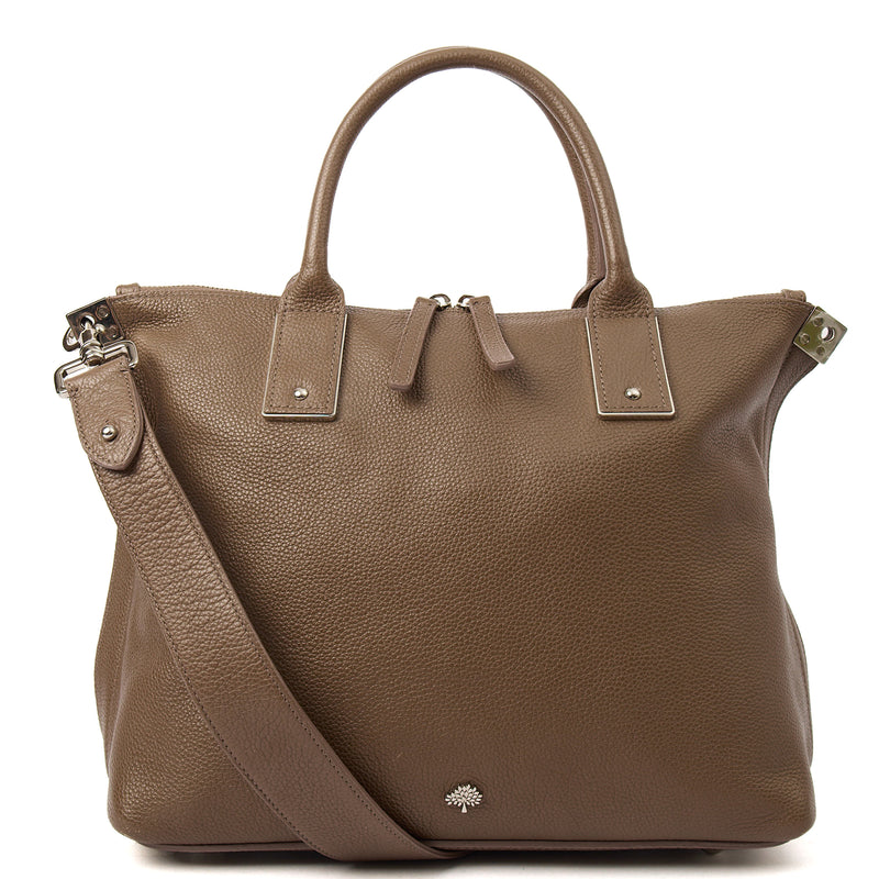 Picture of Mulberry Tote Alice  in Taupe, Calfskin Leather