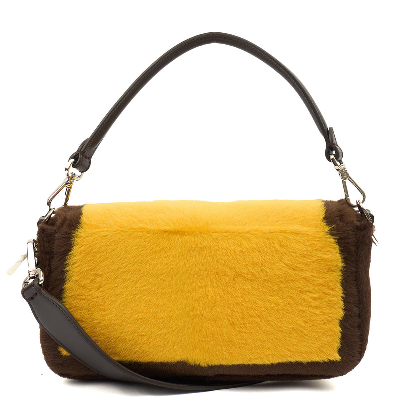 Picture of Fendi Shoulder Bag Baguette in Yellow, Fur