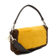Picture of Fendi Shoulder Bag Baguette in Yellow, Fur