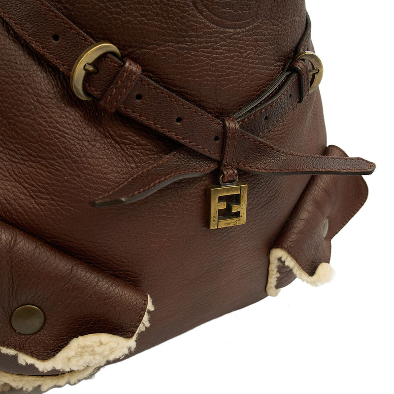 Fendi Tote Vintage Hobo in Brown, Fabric