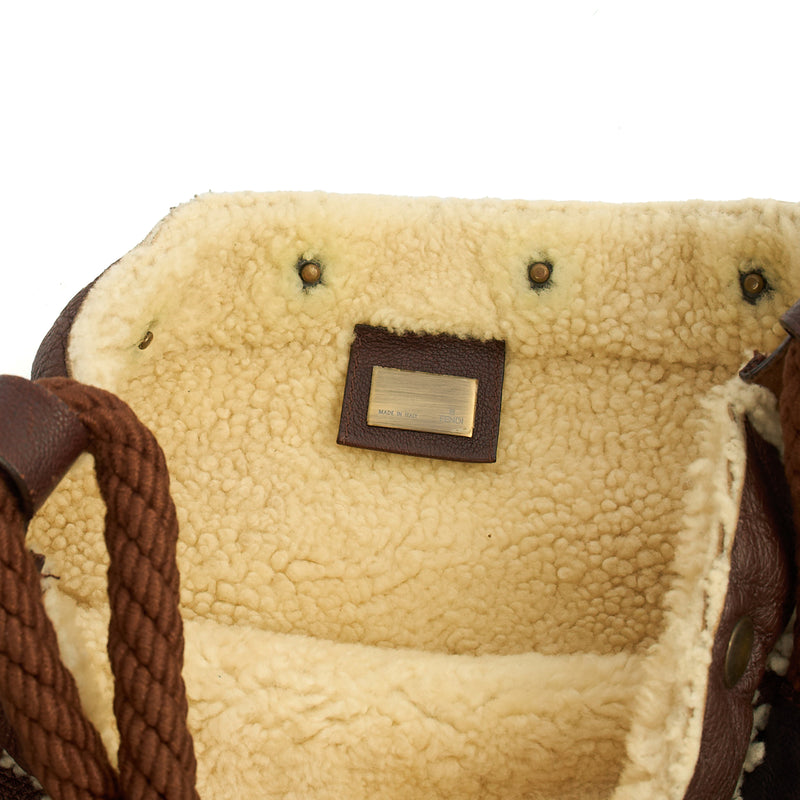 Fendi Tote Vintage Hobo in Brown, Fabric