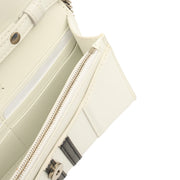 Picture of Balenciaga Cross Body Hourglass Wallet on Chain in White, Leather