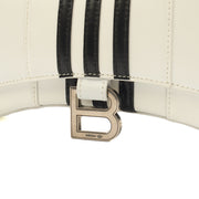 Picture of Balenciaga Cross Body Hourglass Wallet on Chain in White, Leather