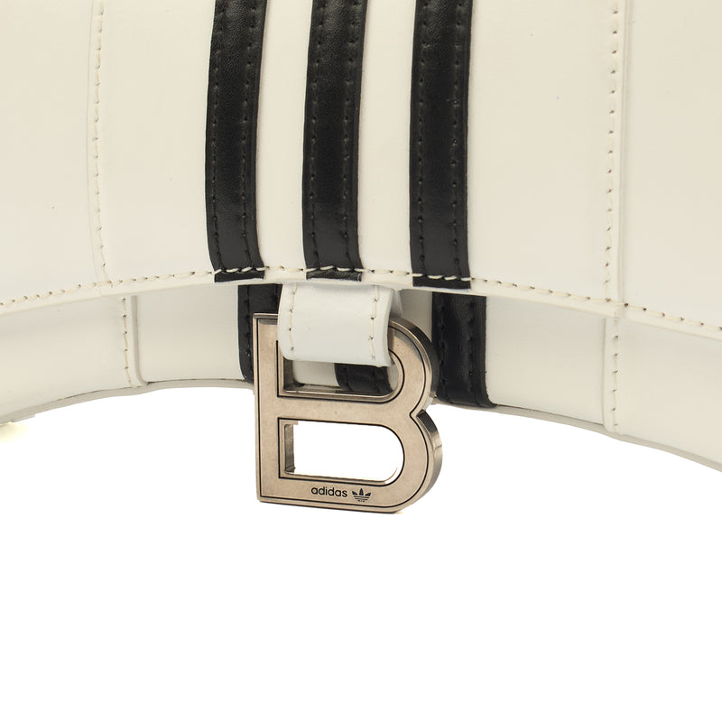 Picture of Balenciaga Cross Body Hourglass Wallet on Chain in White, Leather
