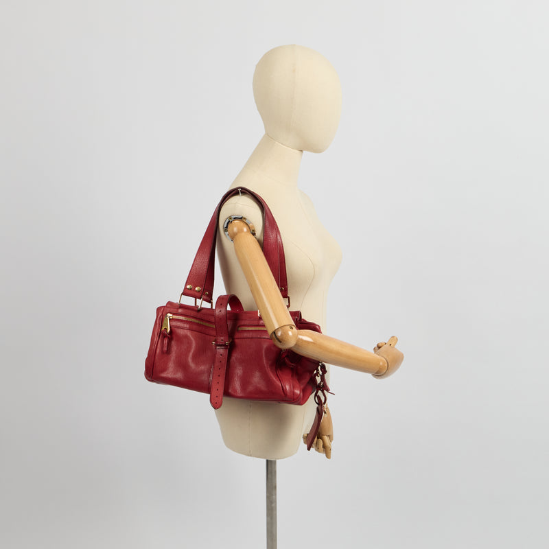 Picture of Mulberry Shoulder Bag Mabel  in Lipstick Red, Calfskin Leather