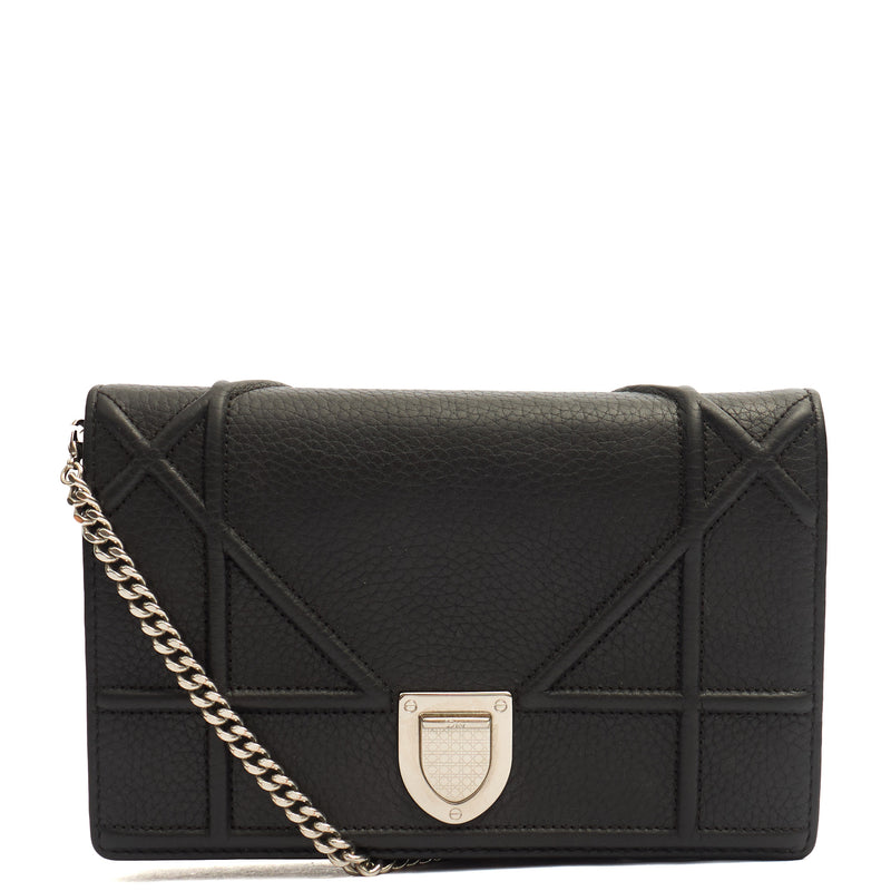 Picture of Christian Dior Cross Body Diorama WOC in Black, Leather