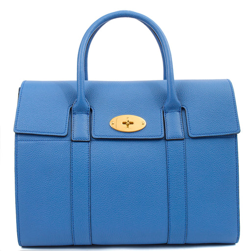 Picture of Mulberry Tote Bayswater with Strap in Blue, Leather
