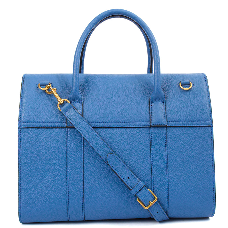 Picture of Mulberry Tote Bayswater with Strap in Blue, Leather