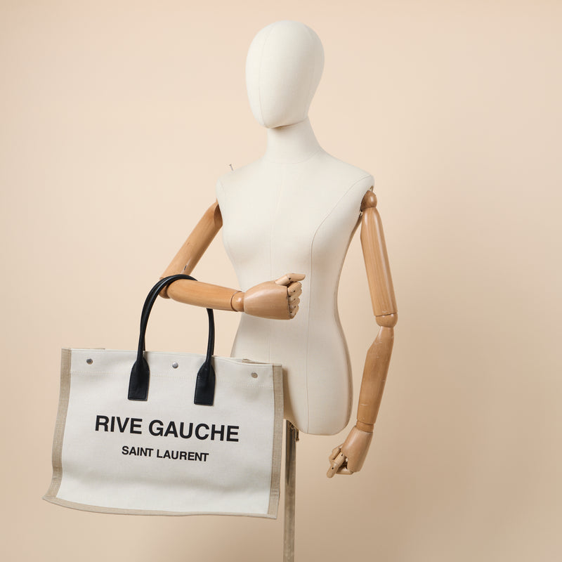 Saint Laurent Tote Rive Gauche Tote in Neutral, Fabric