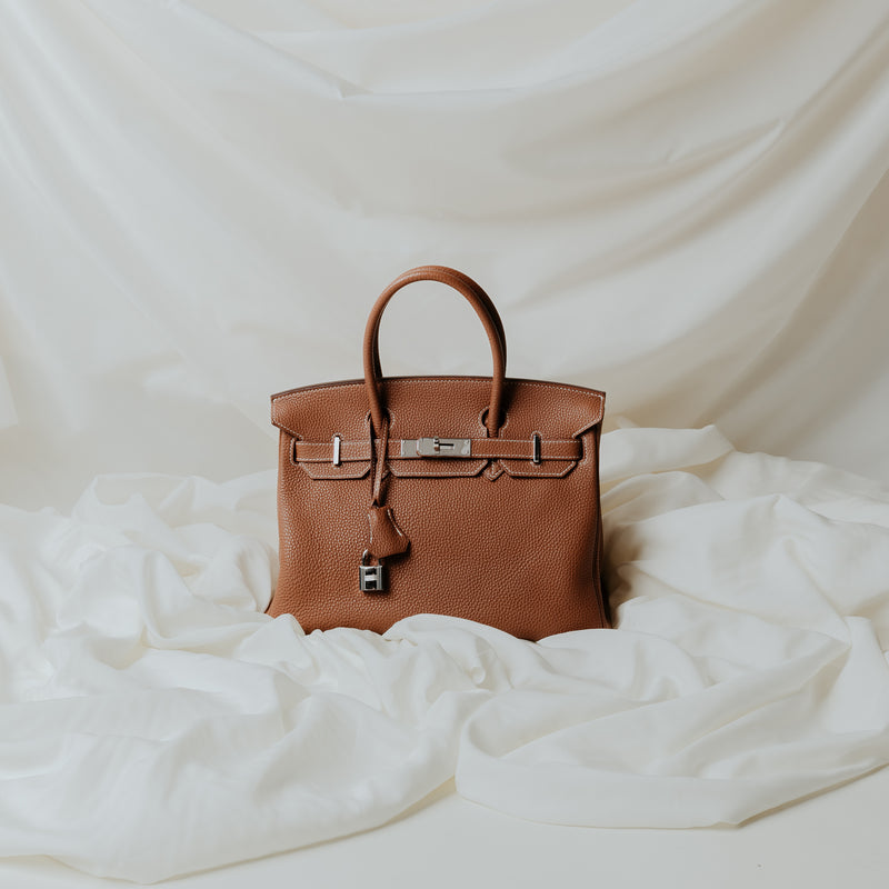 Hermes Birkin 30 in Gold, Togo Leather