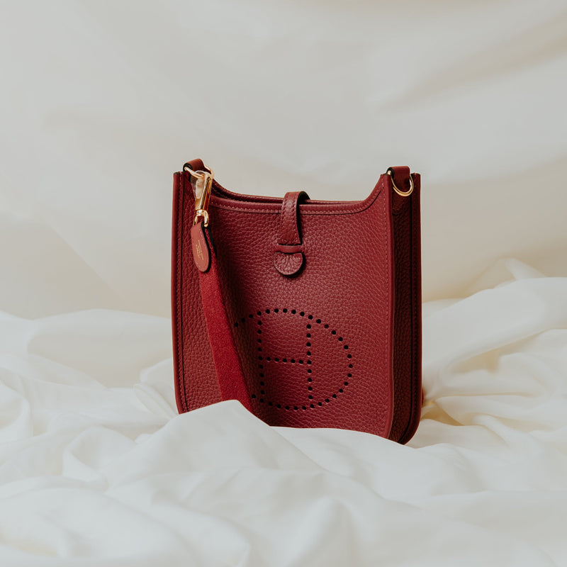 Hermes Evelyne 16 in Rouge H, Togo Leather