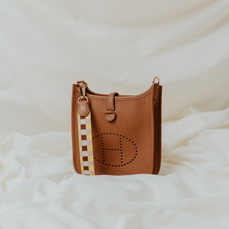 Hermes Evelyne 16 in Gold, Togo Leather