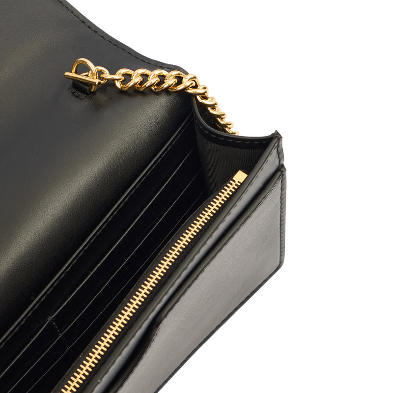 Picture of Gucci Cross Body Wallet On Chain  in Black, Leather