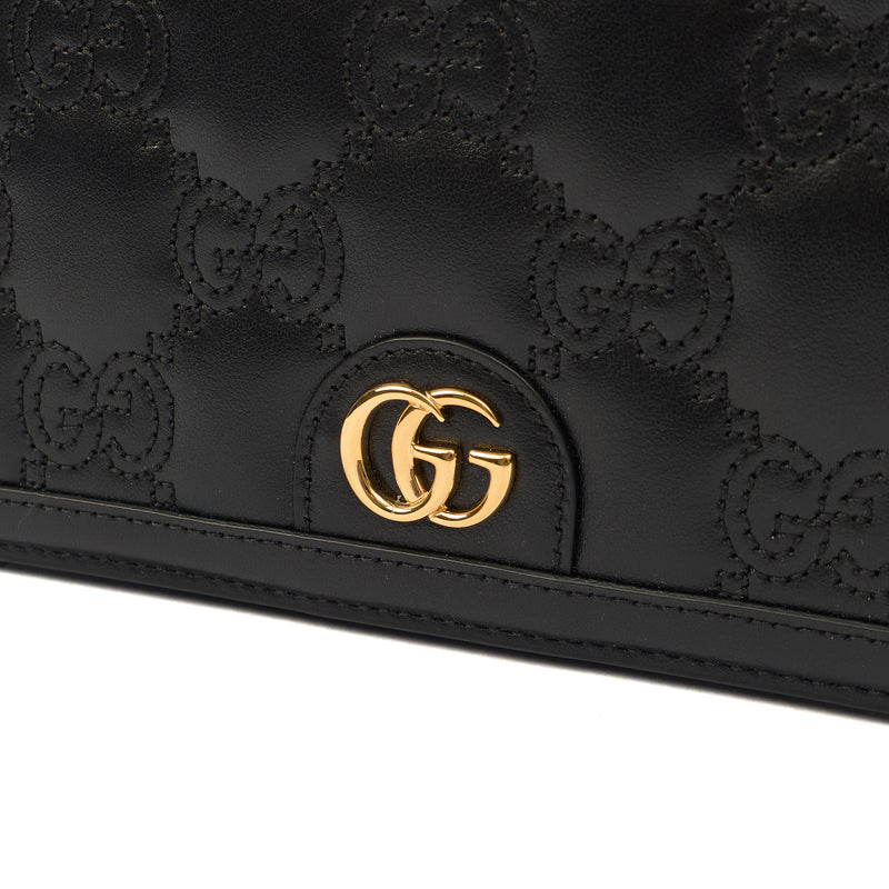 Picture of Gucci Cross Body Wallet On Chain  in Black, Leather