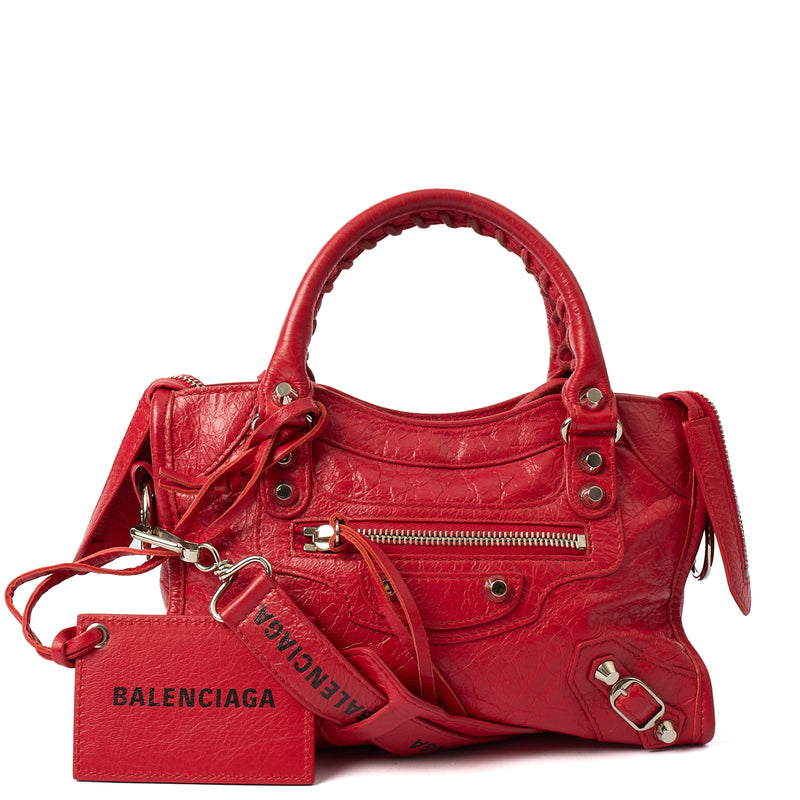 Picture of Balenciaga Mini Bag Classic City - Small in Red, Agneau (Lambskin)