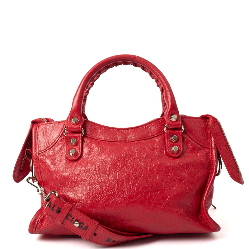 Picture of Balenciaga Mini Bag Classic City - Small in Red, Agneau (Lambskin)