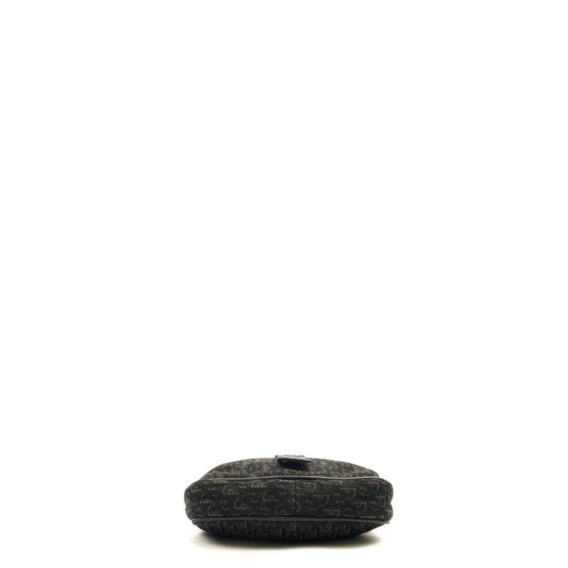Picture of Christian Dior Cross Body Trotter Pouch in Black, Diorissimo Canvas