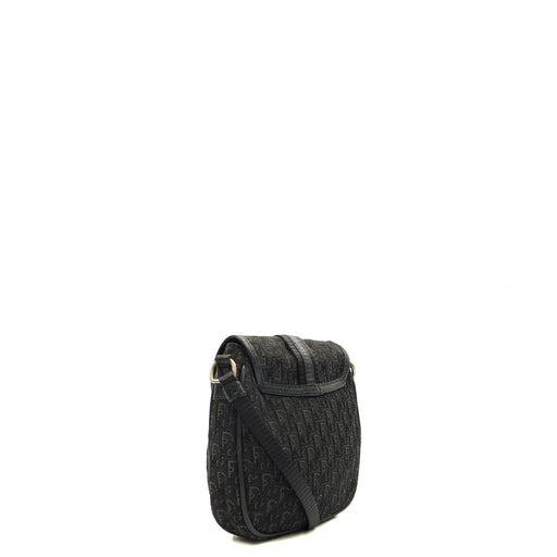 Picture of Christian Dior Cross Body Trotter Pouch in Black, Diorissimo Canvas