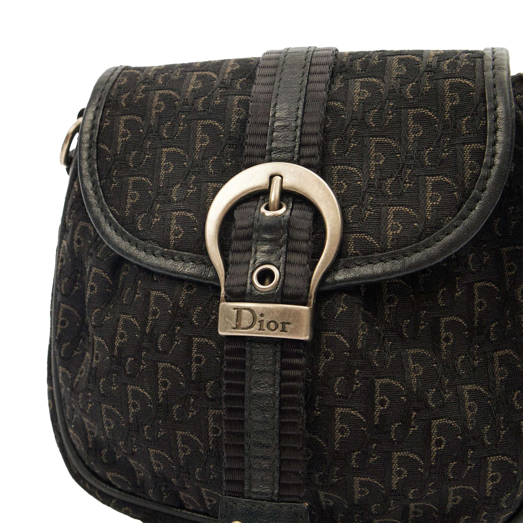 Christian Dior Cross Body Trotter Pouch in Black, Diorissimo