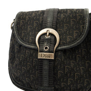 Picture of Christian Dior Cross Body Trotter Pouch in Black, Diorissimo Canvas