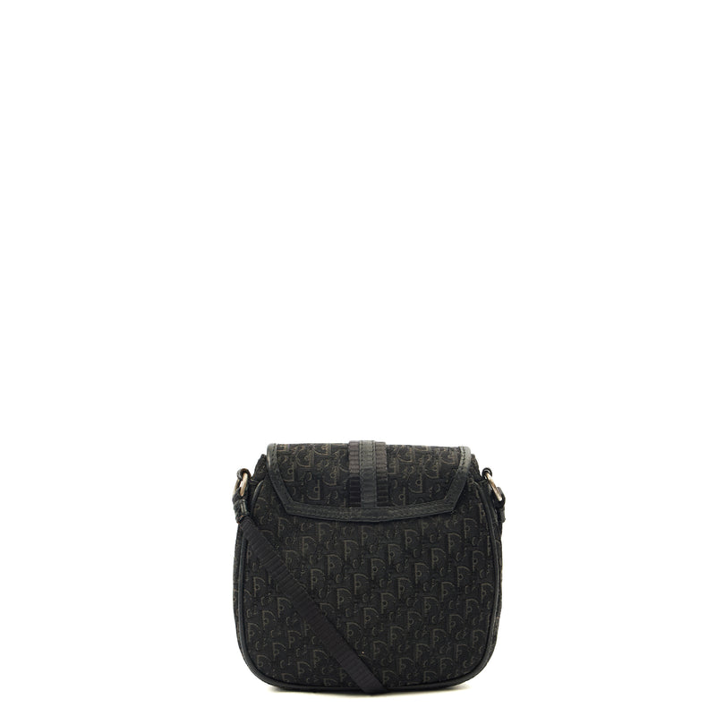 Picture of Christian Dior Cross Body Trotter Pouch in Black, Diorissimo Canvas