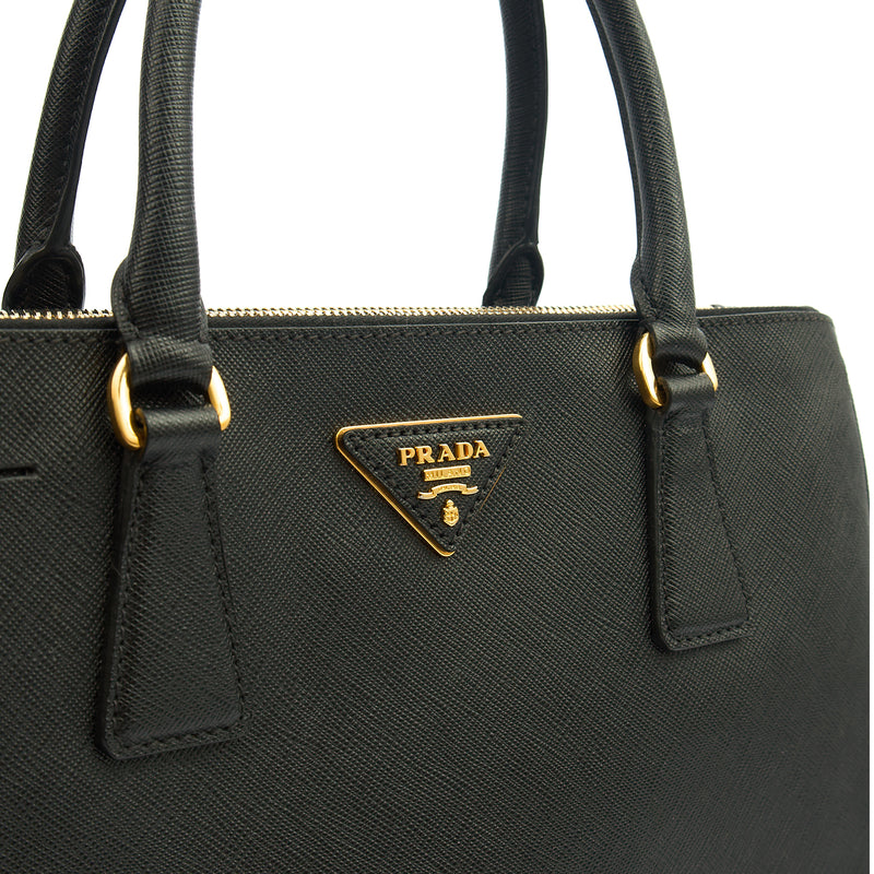 Picture of Prada Tote Galleria - Medium Double Zip Tote in Black, Saffiano Leather