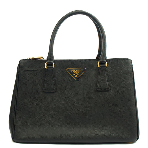Picture of Prada Tote Galleria - Medium Double Zip Tote in Black, Saffiano Leather