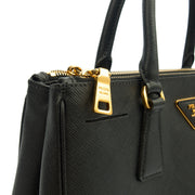Picture of Prada Tote Galleria - Medium Double Zip Tote in Black, Saffiano Leather