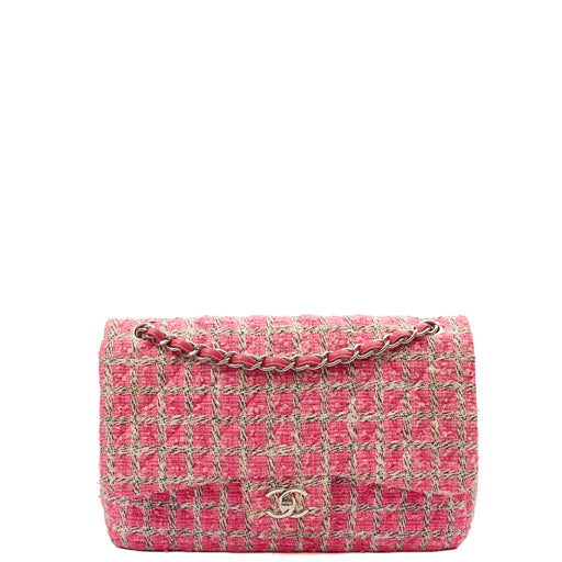 Picture of Chanel Shoulder Bag Classic Double Flap - Large in Pink, Tweed