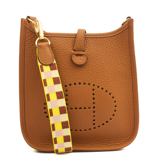 Picture of Hermes Cross Body Evelyne 16 in Gold, Togo Leather