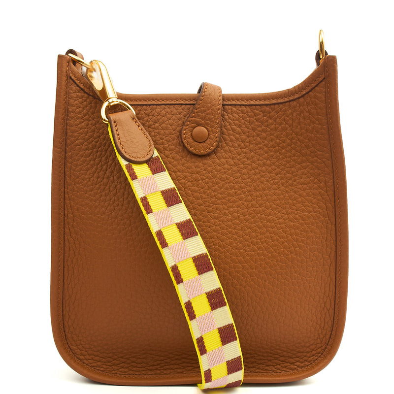 Picture of Hermes Cross Body Evelyne 16 in Gold, Togo Leather