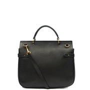 Picture of Mulberry Top Handle Amberley Satchel in Black, Calfskin Leather