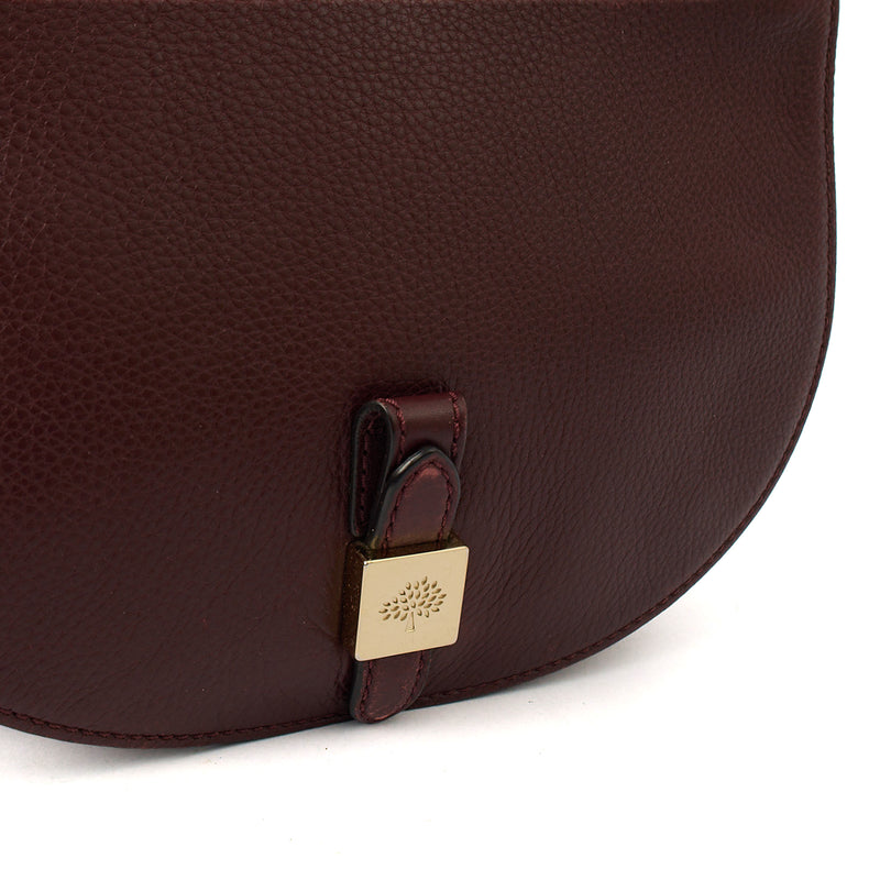 Picture of Mulberry Cross Body Tessie Satchel in Burgundy, Calfskin Leather