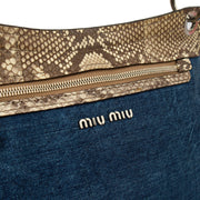 Picture of Miu Miu Shoulder Bag Shoulder Bag in Neutral, Exotic Effect Leather