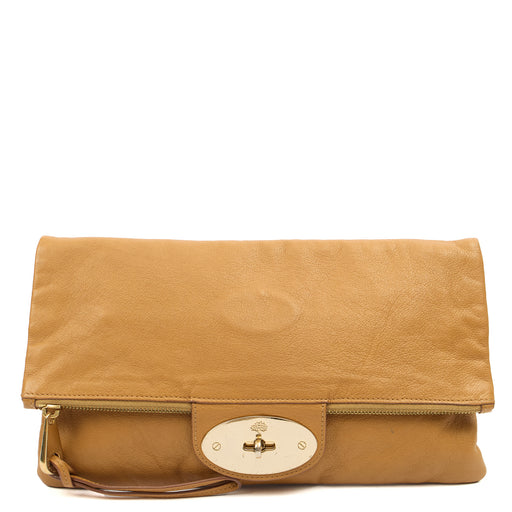 Picture of Mulberry Clutch Postman's Lock Clutch in Deer Brown, Leather