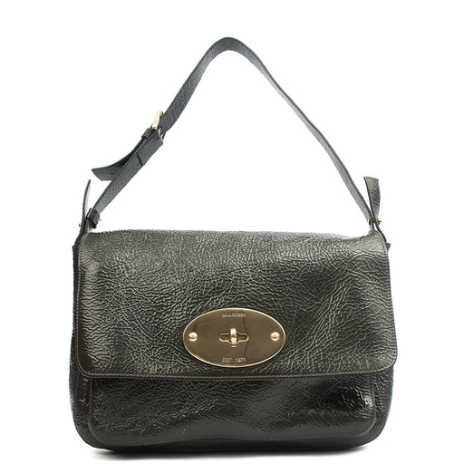 Picture of Mulberry Satchel Bayswater - Oversized Clutch in Grey, Patent Leather