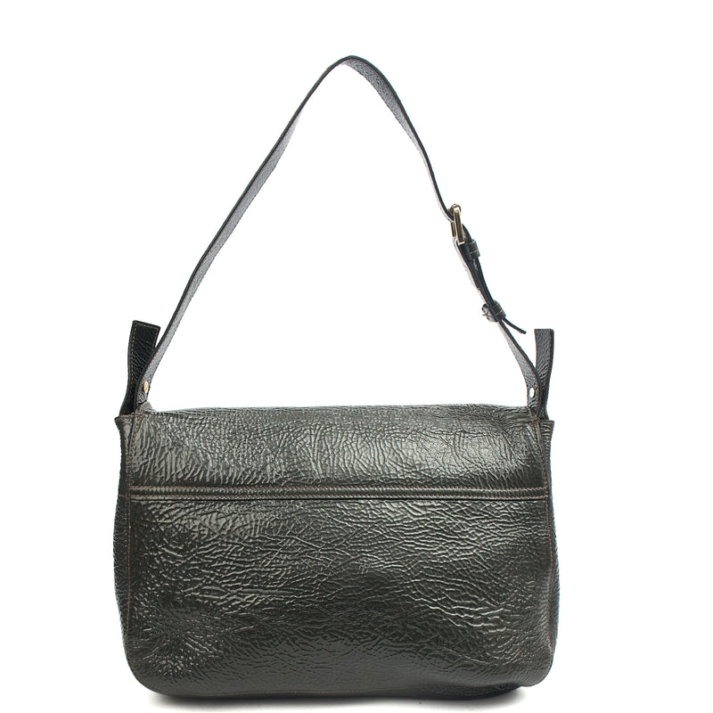 Picture of Mulberry Satchel Bayswater - Oversized Clutch in Grey, Patent Leather