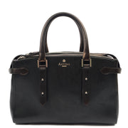 Picture of Aspinal of London Top Handle Brook Street  in Black, Leather
