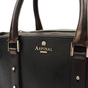 Picture of Aspinal of London Top Handle Brook Street  in Black, Leather