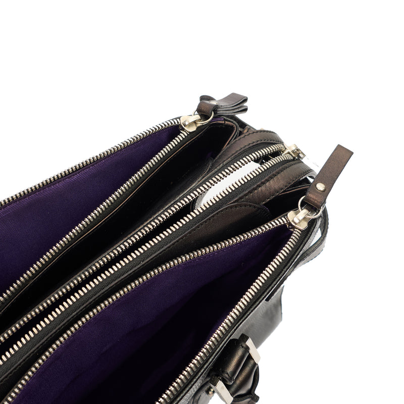 Picture of Aspinal of London Top Handle Brook Street  in Black, Leather