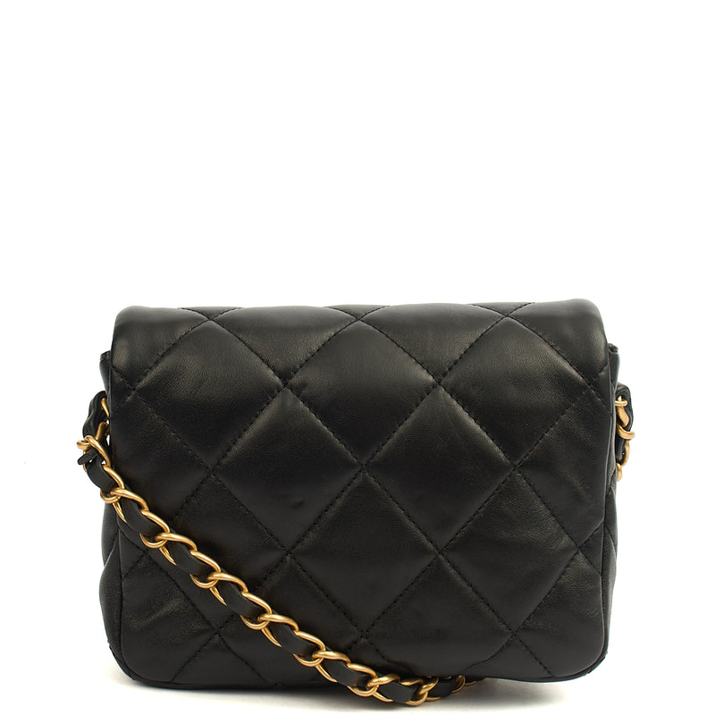 Picture of Chanel Cross Body Round Crossbody in Black, Lambskin Leather