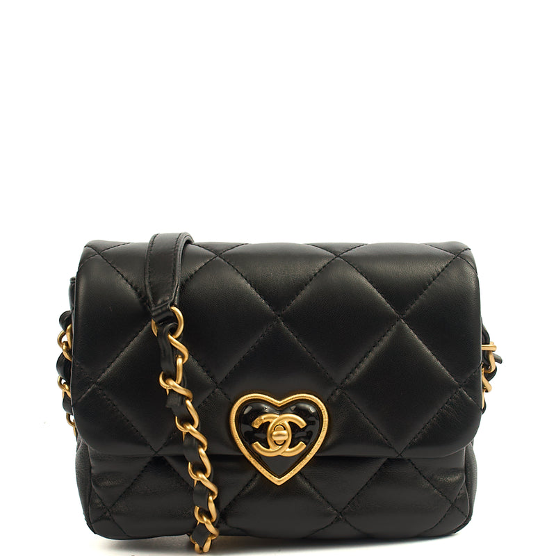 Picture of Chanel Cross Body Round Crossbody in Black, Lambskin Leather