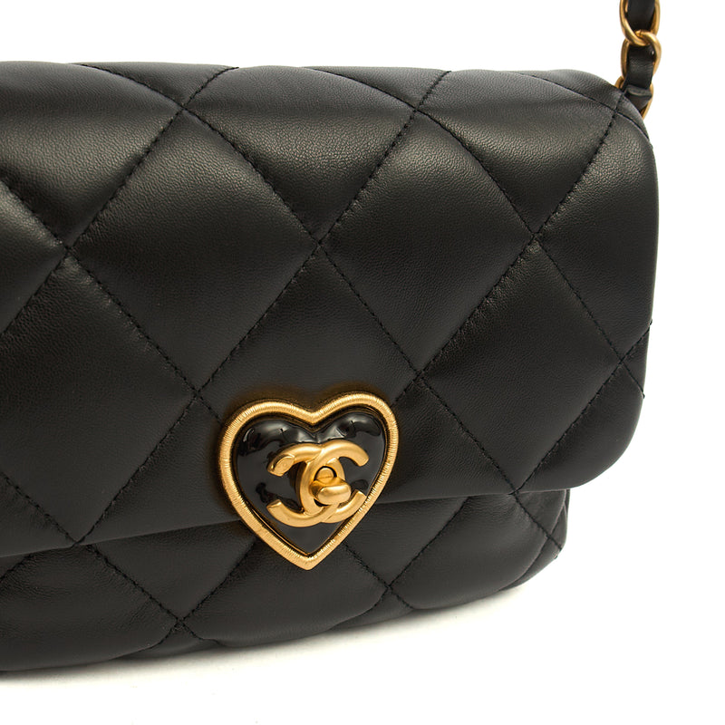 Picture of Chanel Cross Body Round Crossbody in Black, Lambskin Leather